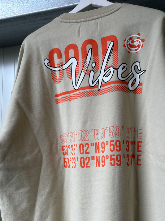 Sweater - Good Vibes - Green clay